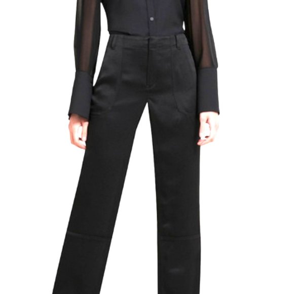 DKNY Black STRAIGHT-LEG ANKLE DRESS PANTS - Picture 13 of 14